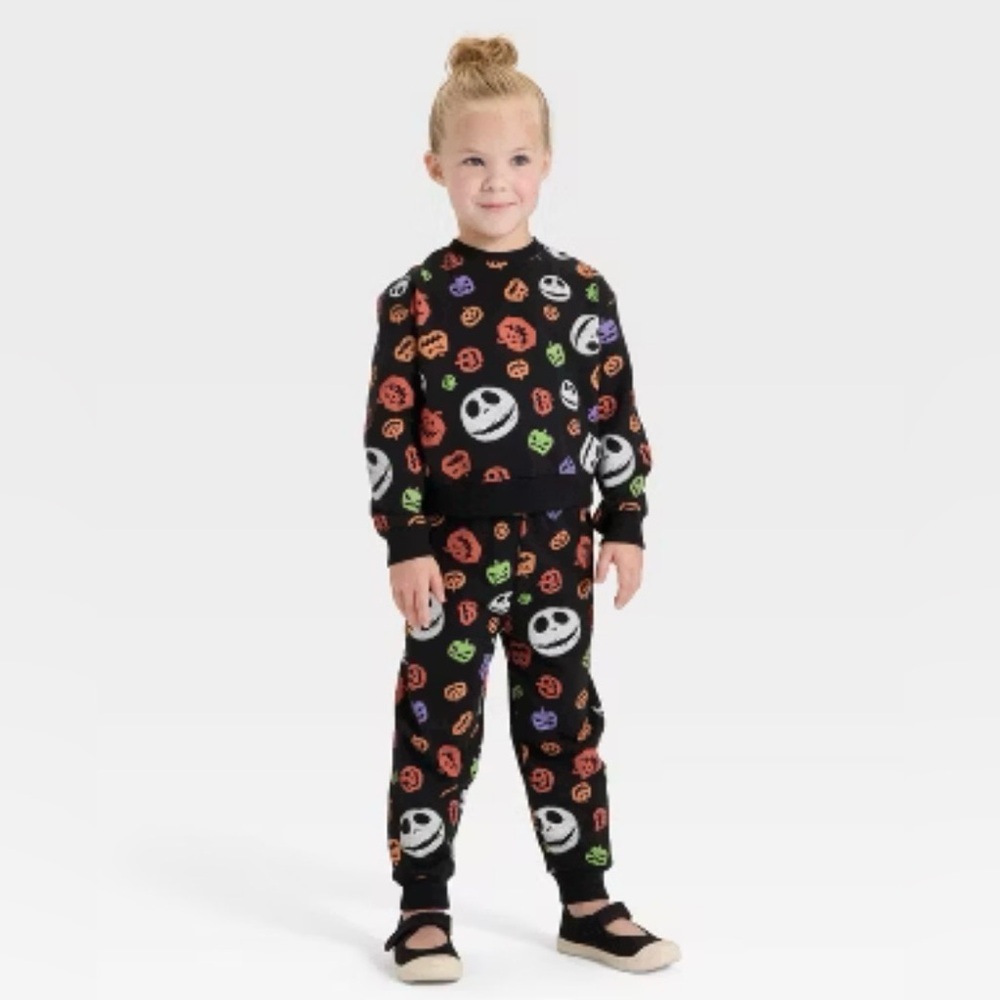 Disney Black and Purple Nightmare Before Christmas Sweatshirt and Sweatpants